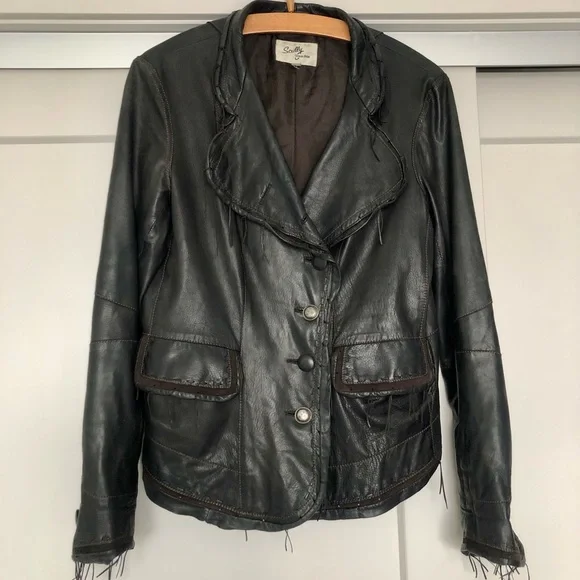 Scully Vintage Fringe Leather Jacket | chocolate brown - Picture 1 of 10